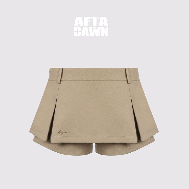 AFTADAWN_Striped_Layered_Shirt_Polo_Collar_Top_With_Pleated_Skirt_Set_MISSTT