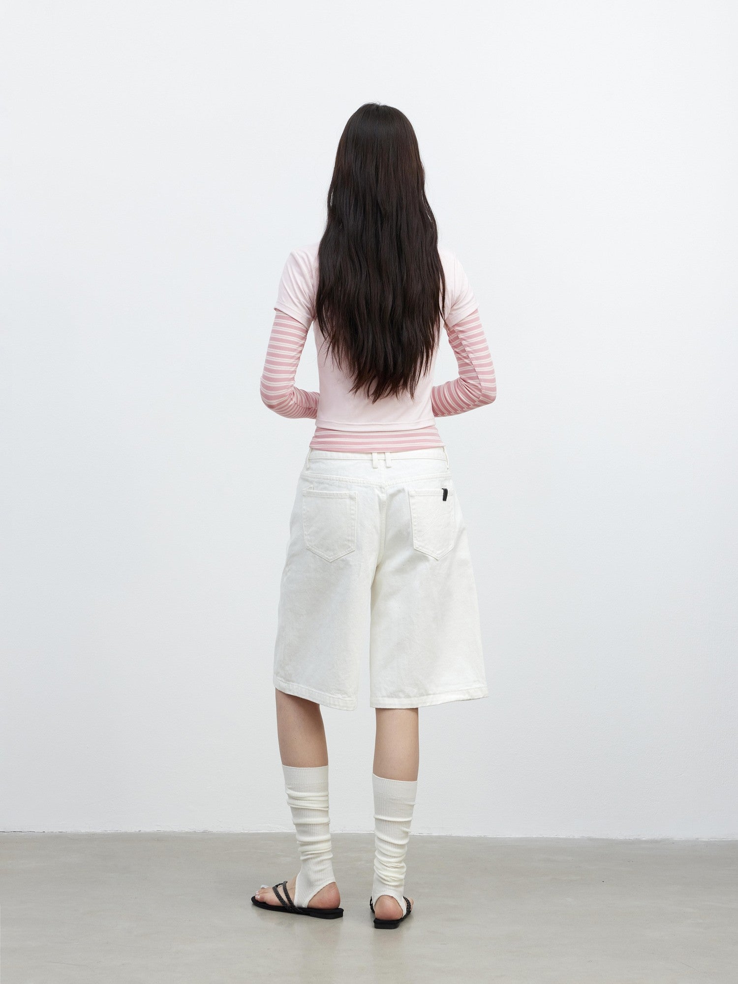 AFTADAWN Striped Layered Two Piece Splice Women&