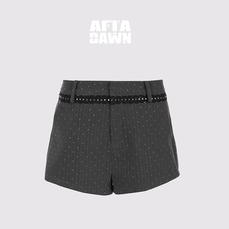 AFTADAWN_Striped_Rhinestone_Blazer_Set_With_Lace_Bow_MISSTT