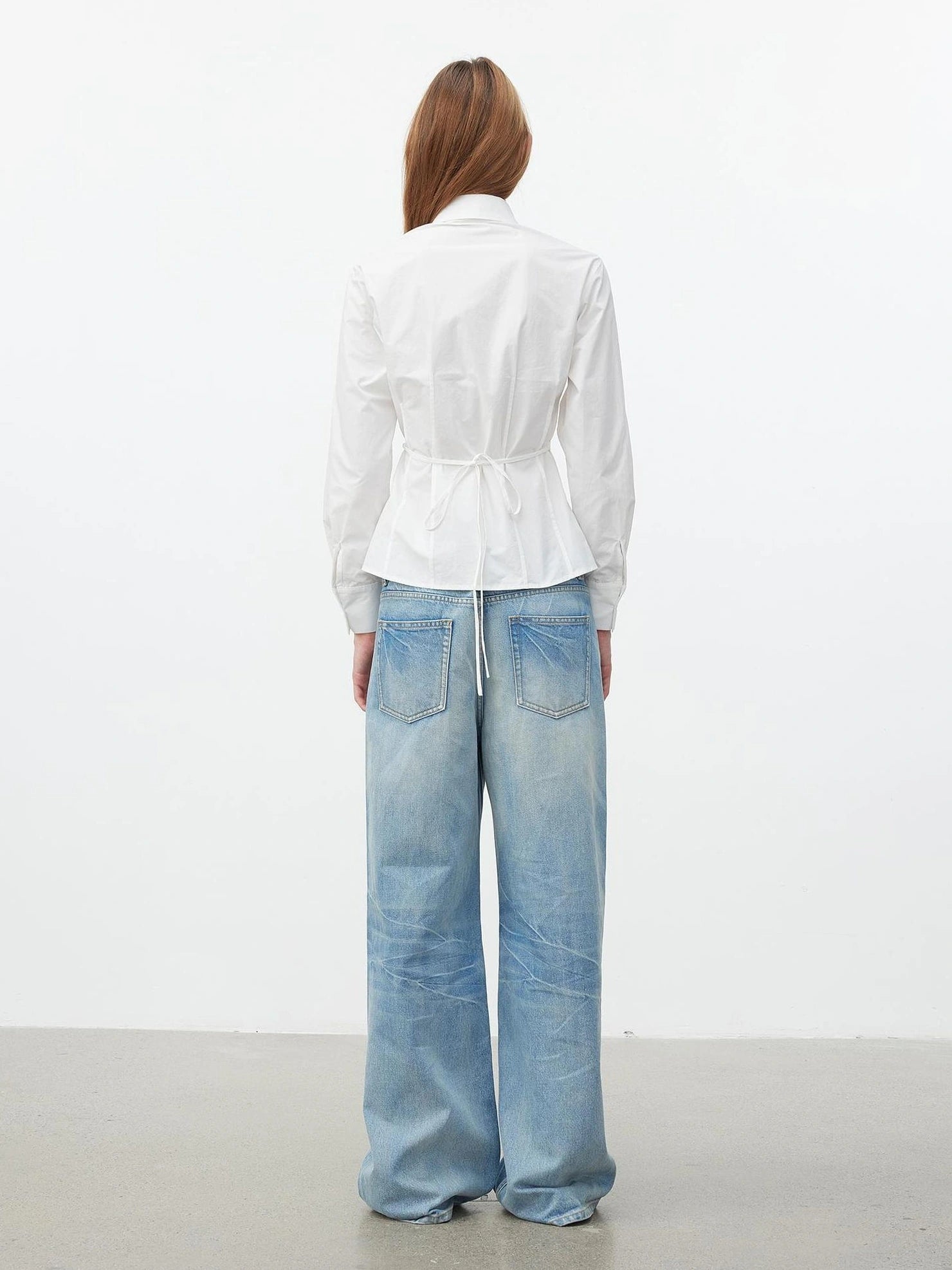 AFTADAWN Tailored A Line Horse Cotton Shirt Shirts