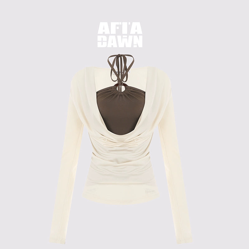 AFTADAWN_Tencel_Beaded_Cowl_Neck_Color_Block_Long_Sleeve_Top_MISSTT