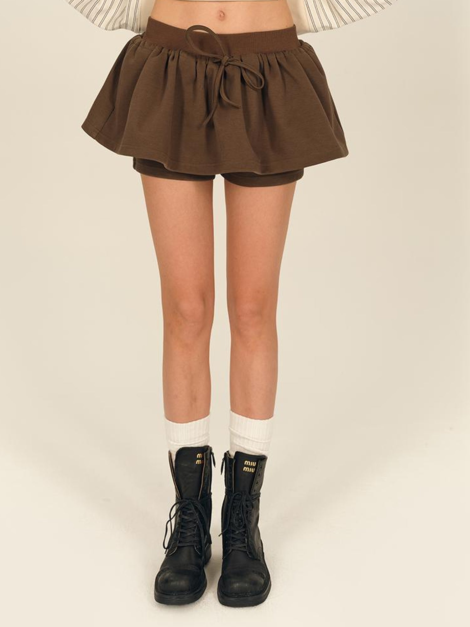 AFTADAWN Tencel Cotton Deconstructed Zipper Jacket Bloom Skirt Set