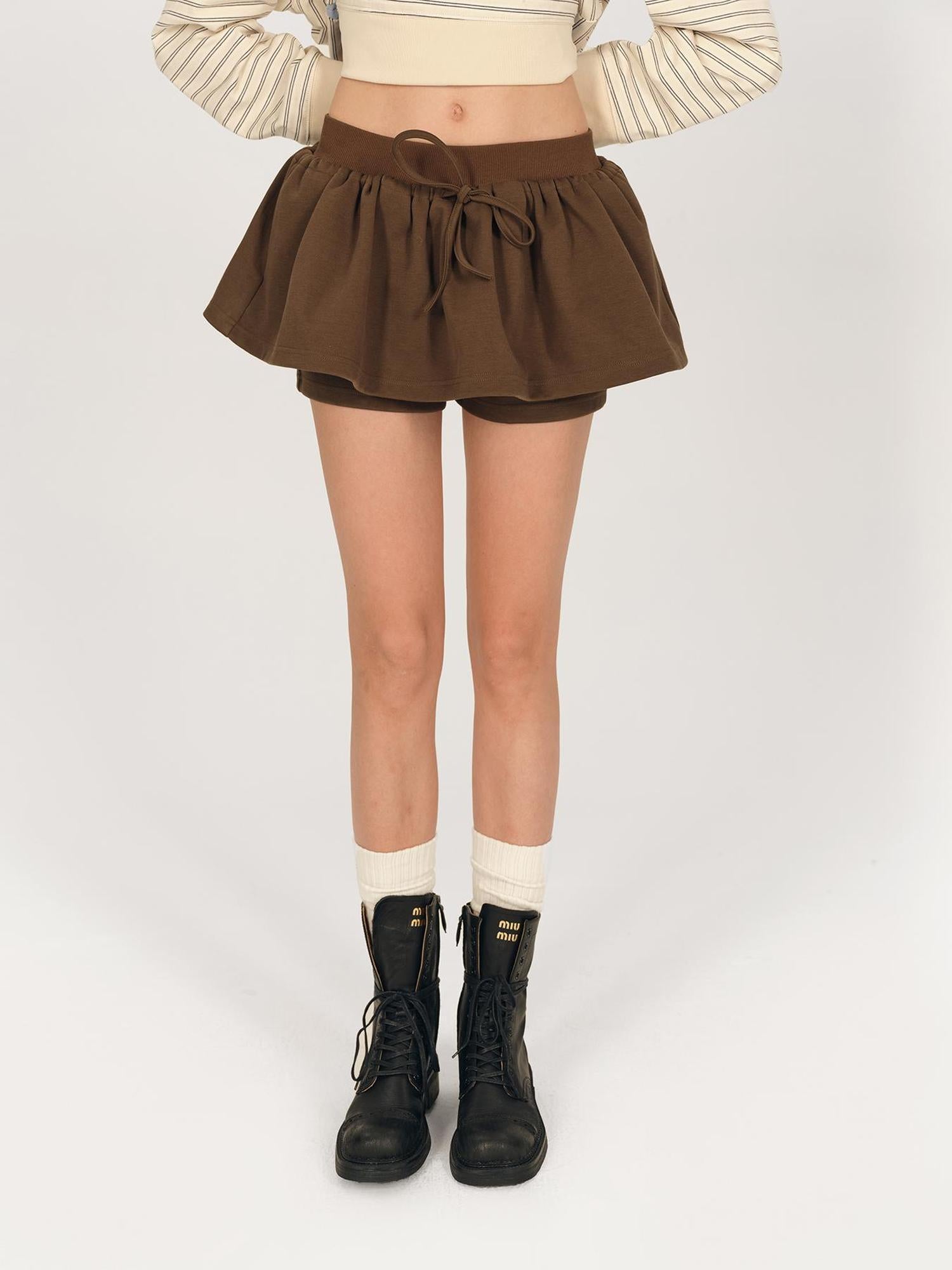 AFTADAWN Tencel Cotton Deconstructed Zipper Jacket Bloom Skirt Set