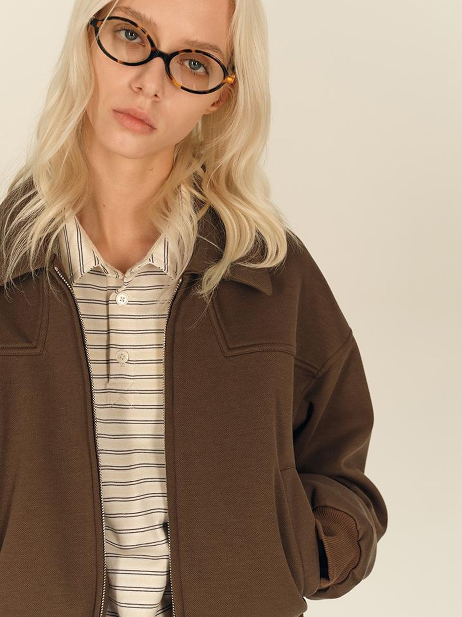 AFTADAWN Tencel Cotton Deconstructed Zipper Jacket Bloom Skirt Set