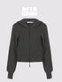 Tencel Wool Blend Airy Hooded Zip Up Sweatshirt Jacket