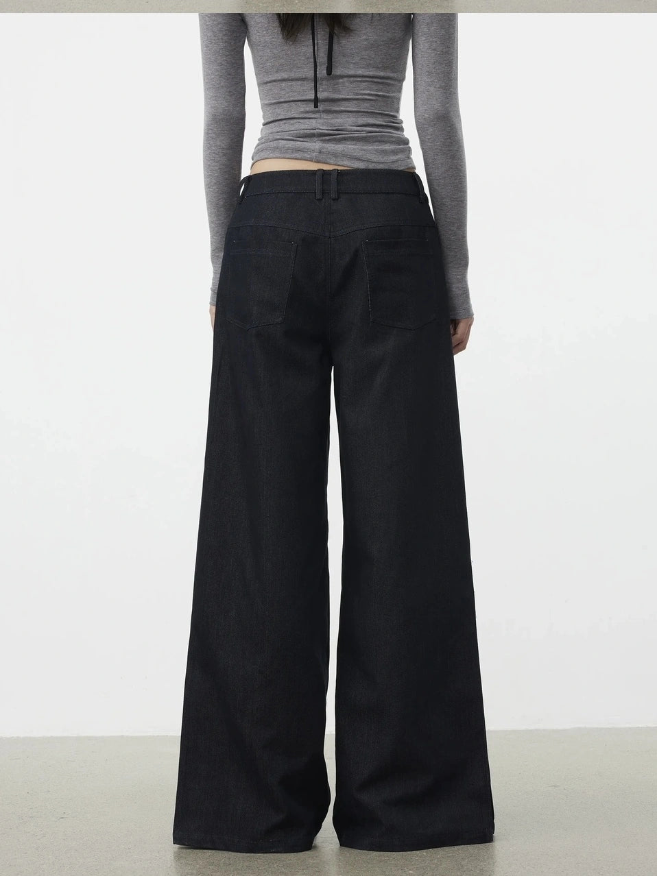 AFTADAWN Textured Side Pleat Embroidered Trousers Pants