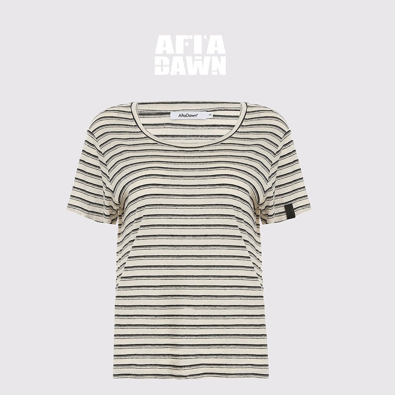 AFTADAWN_Textured_Striped_Print_Loose_Fit_Women&
