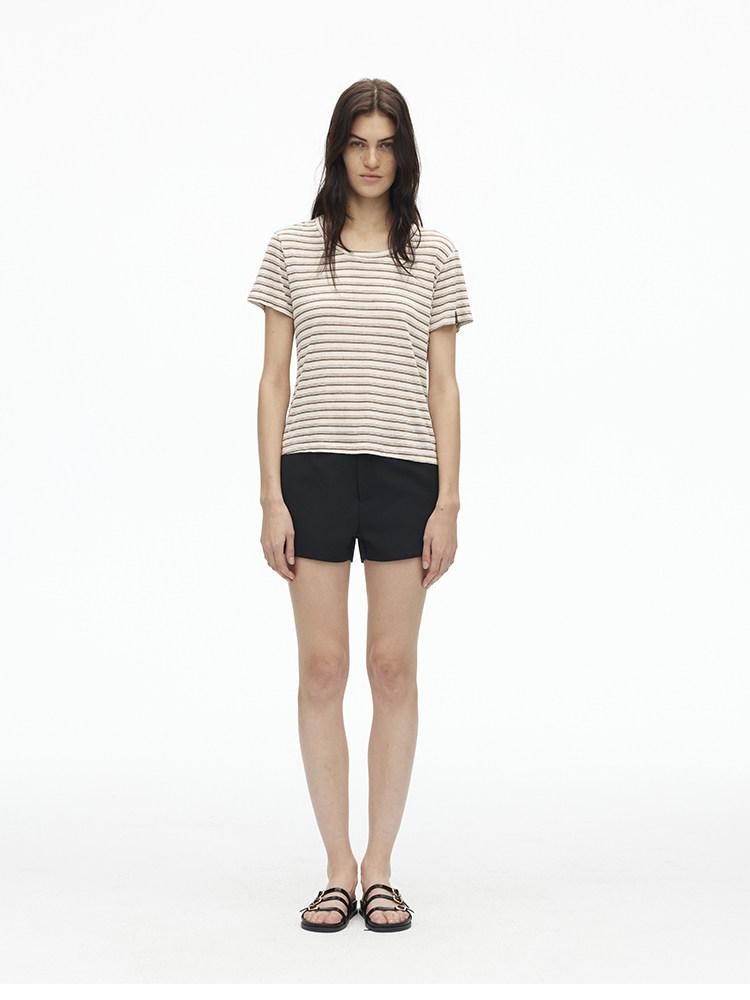 AFTADAWN Textured Striped Print Loose Fit Women&
