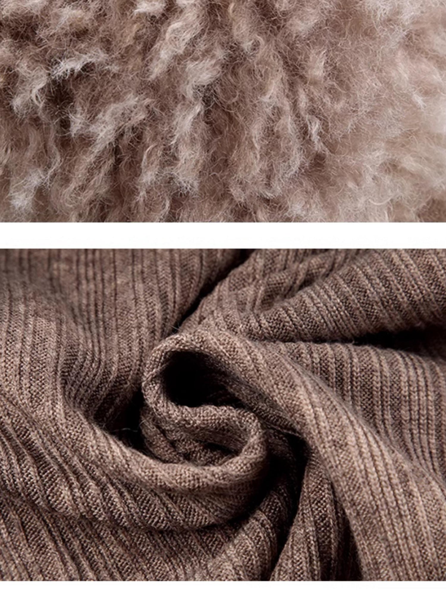 AFTADAWN Tie Dye Halter Top With Fur Trim