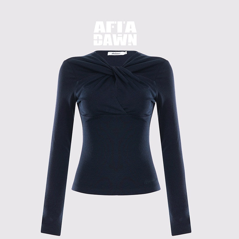 AFTADAWN_Twist_Knot_Pleated_Cutout_Slim_Fit_Women&