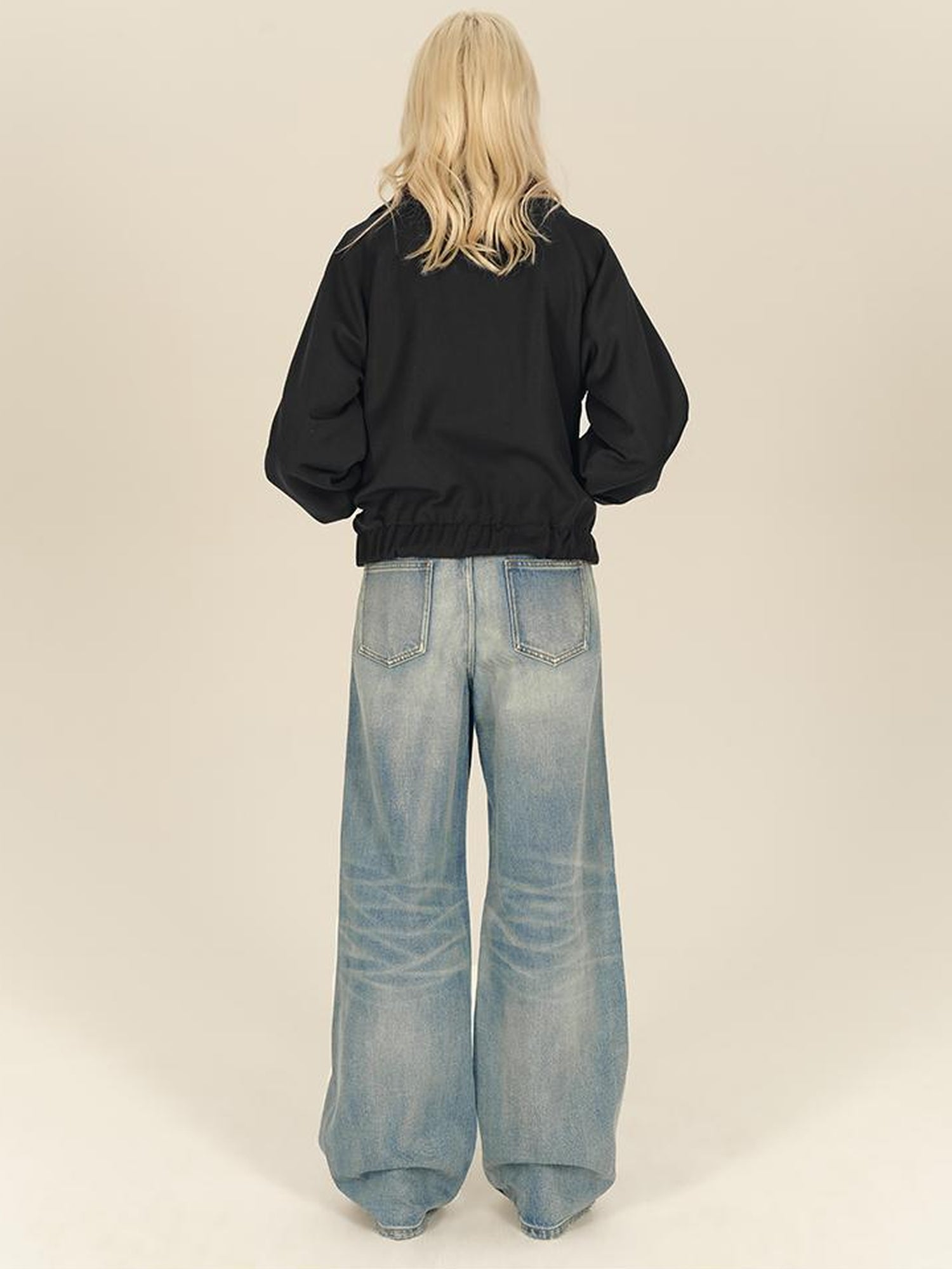 AFTADAWN Two Sided Red Plaid Oversized Reversible Jacket