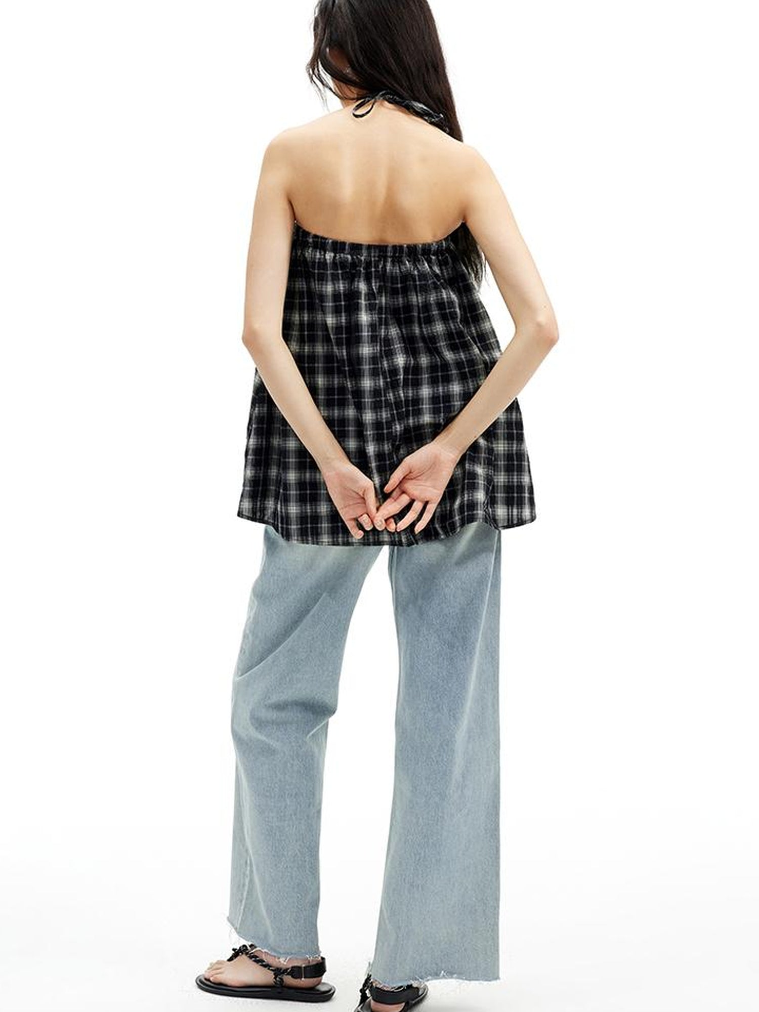 AFTADAWN Two Way Adjustable Strapless Tube Top with Beaded A Line Skirt Set