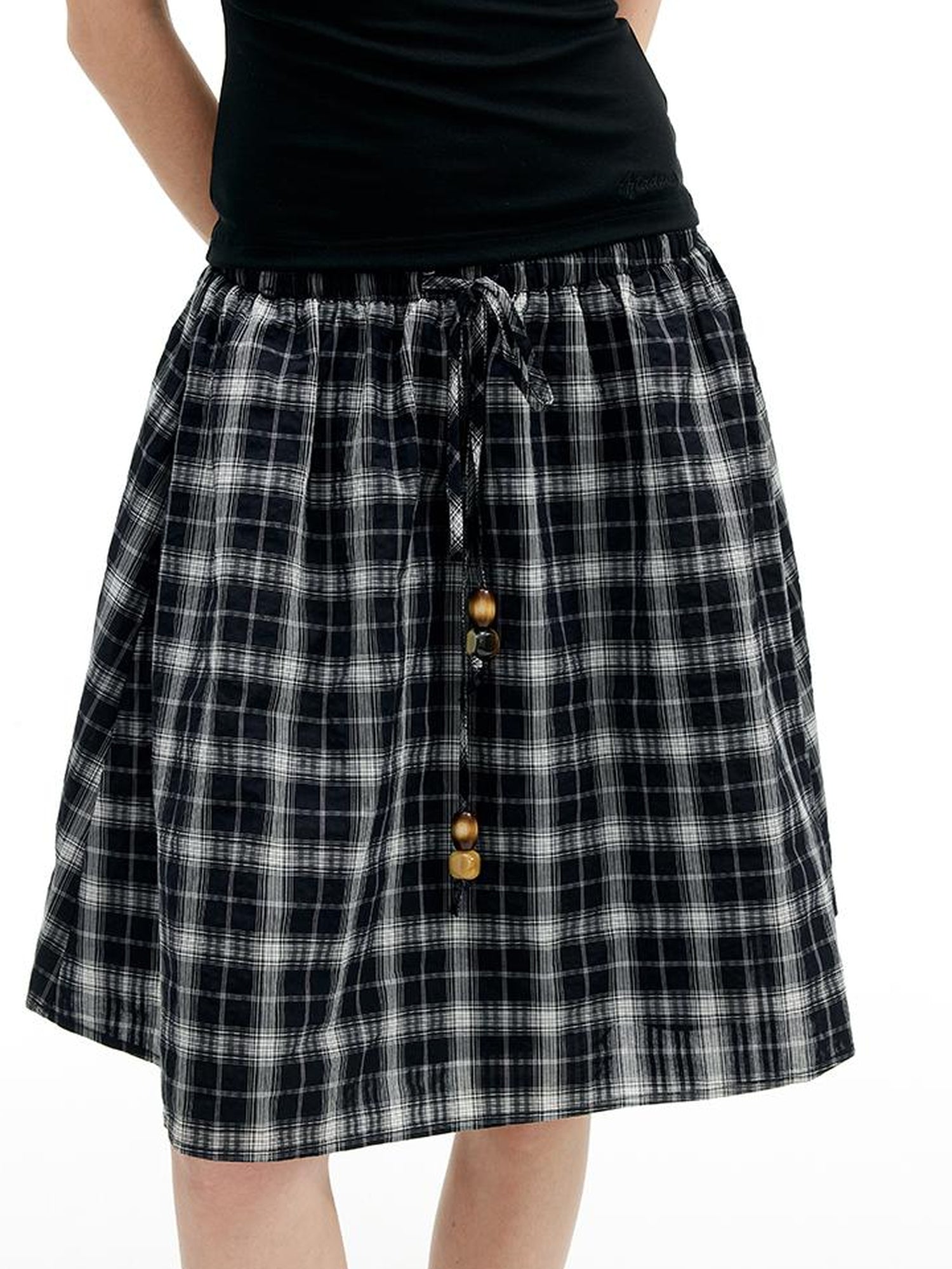 AFTADAWN Two Way Adjustable Strapless Tube Top with Beaded A Line Skirt Set