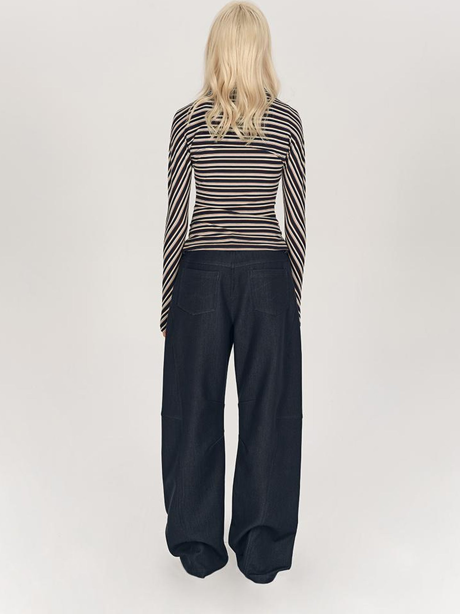 AFTADAWN Two Way Striped Lyocell Tee