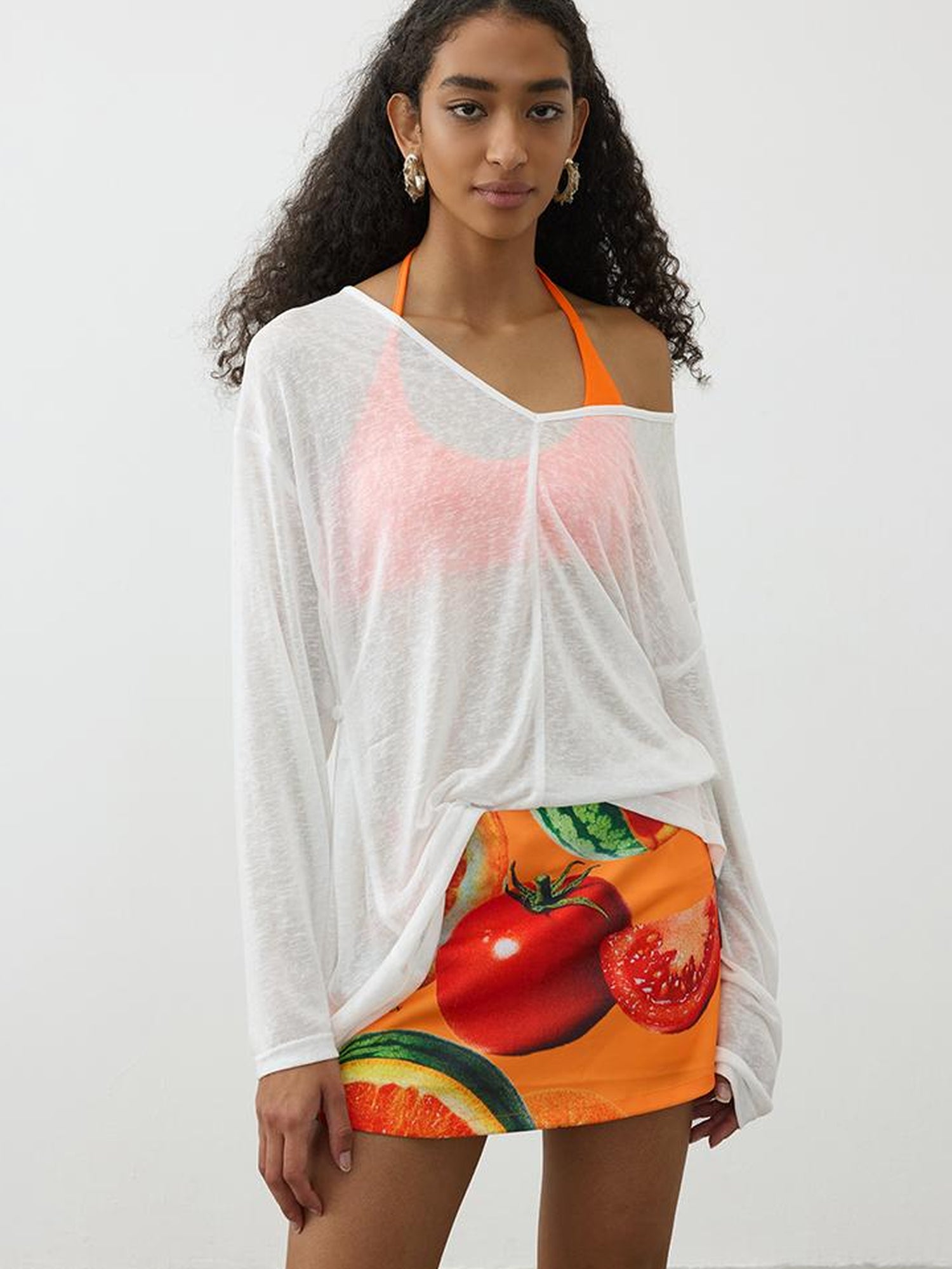 AFTADAWN U Back Tied Halter Modal Yoga Top With Built In Bra