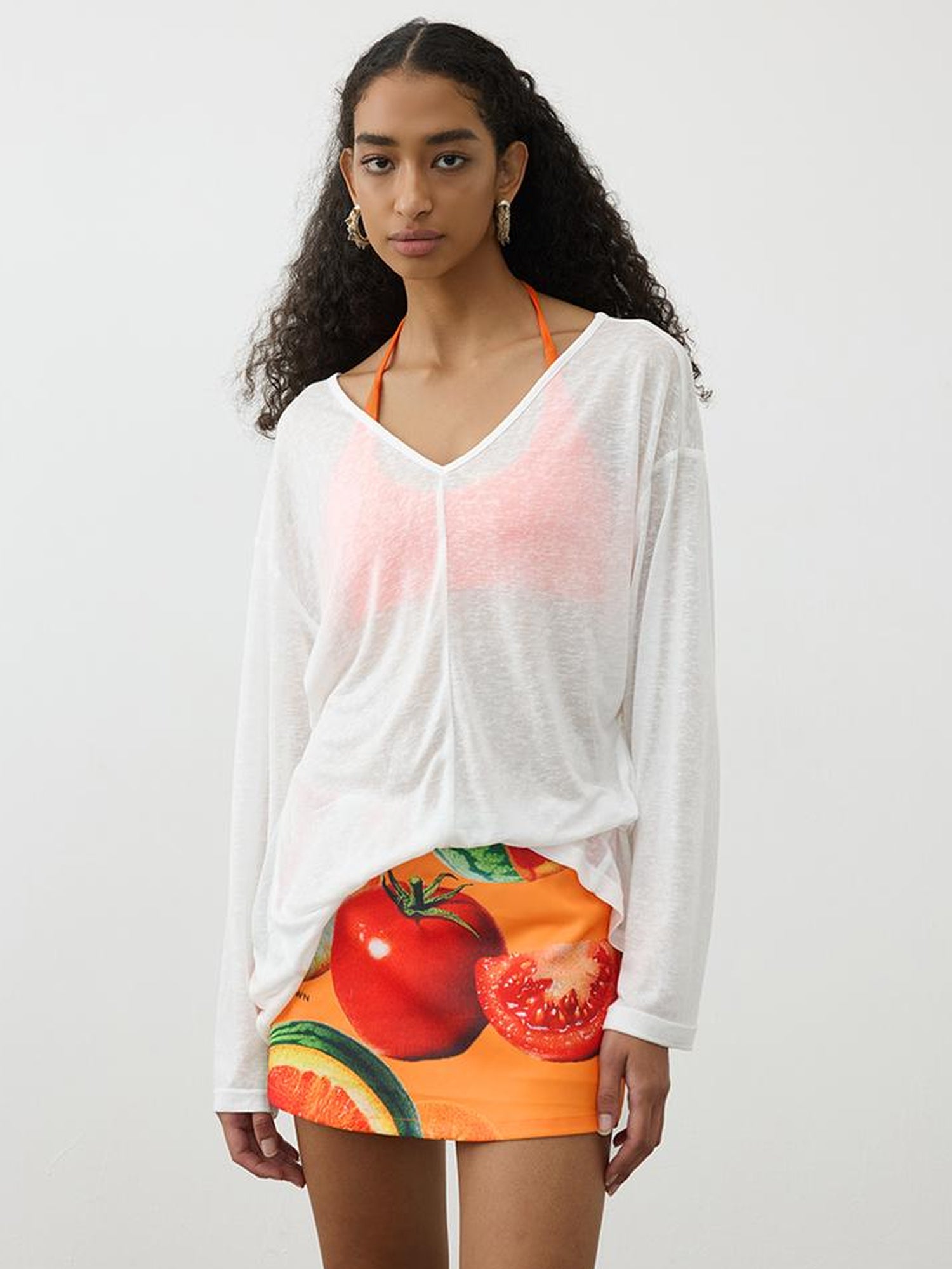 AFTADAWN U Back Tied Halter Modal Yoga Top With Built In Bra