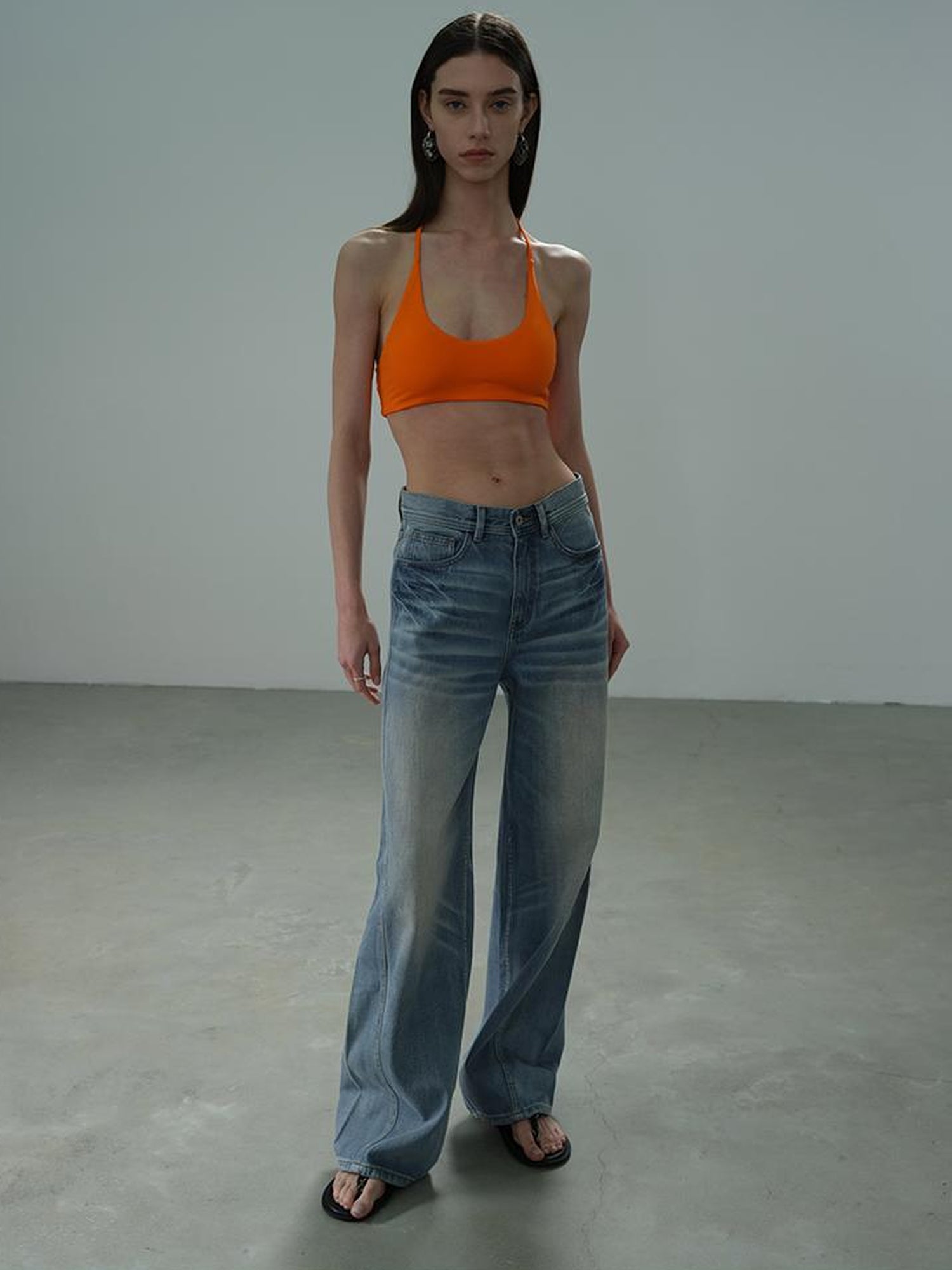 AFTADAWN U Back Tied Halter Modal Yoga Top With Built In Bra