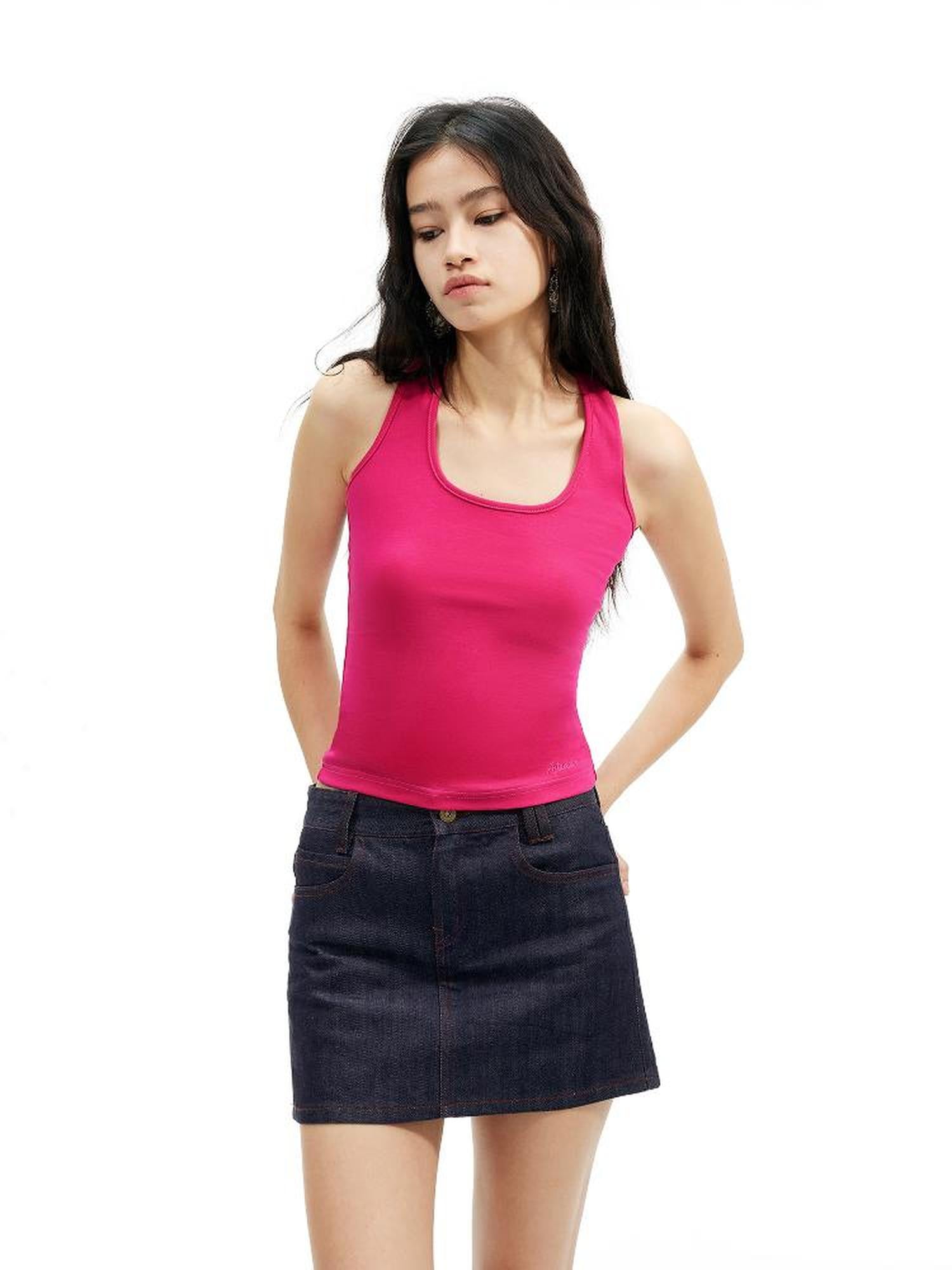 AFTADAWN U Back Twist Knot Tank Top