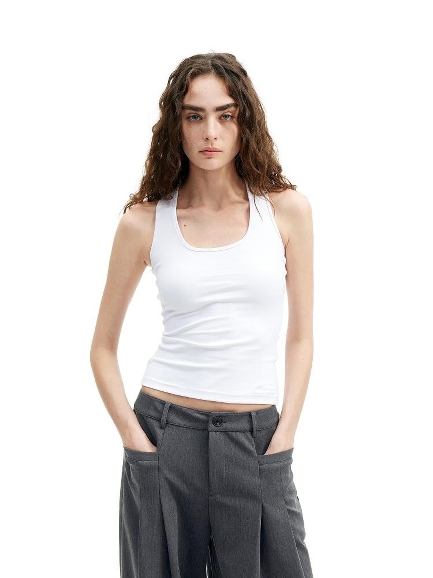 AFTADAWN U Back Twist Knot Tank Top