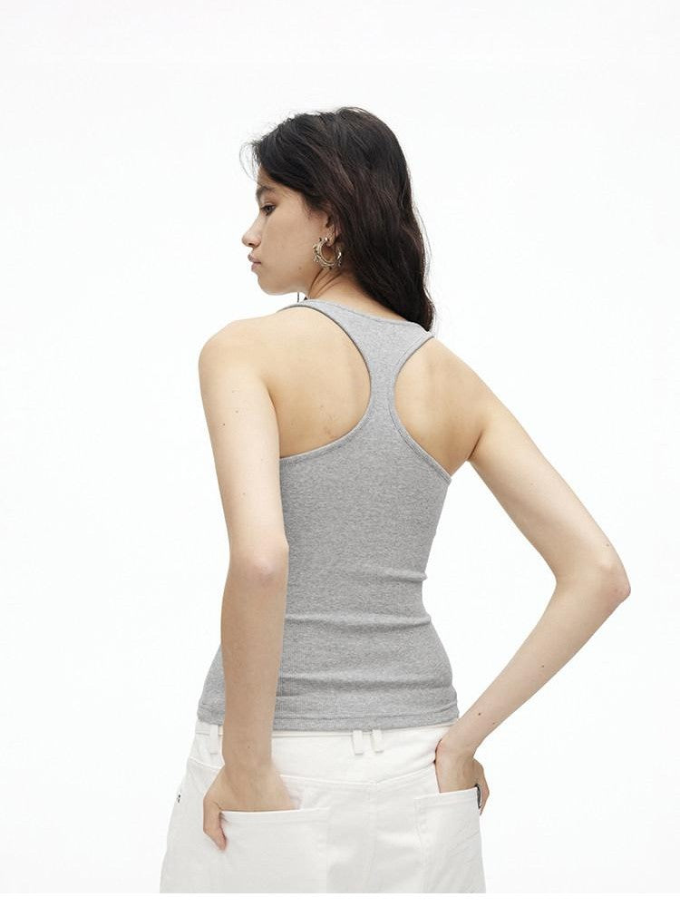 AFTADAWN U Neck Backless Slim Racerback Women&
