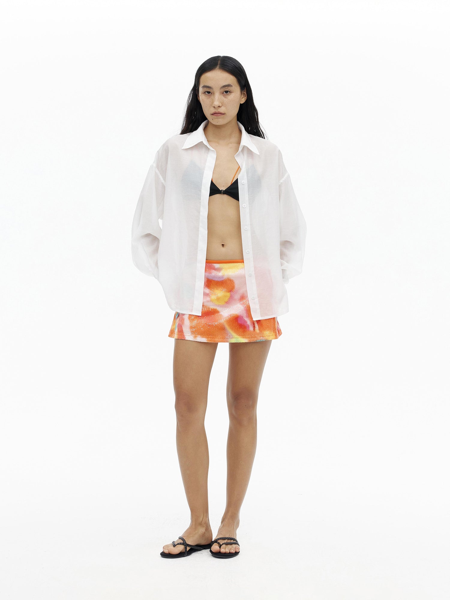 AFTADAWN V-Neck Camisole With Contrast Spaghetti Strap And Built-In Padding