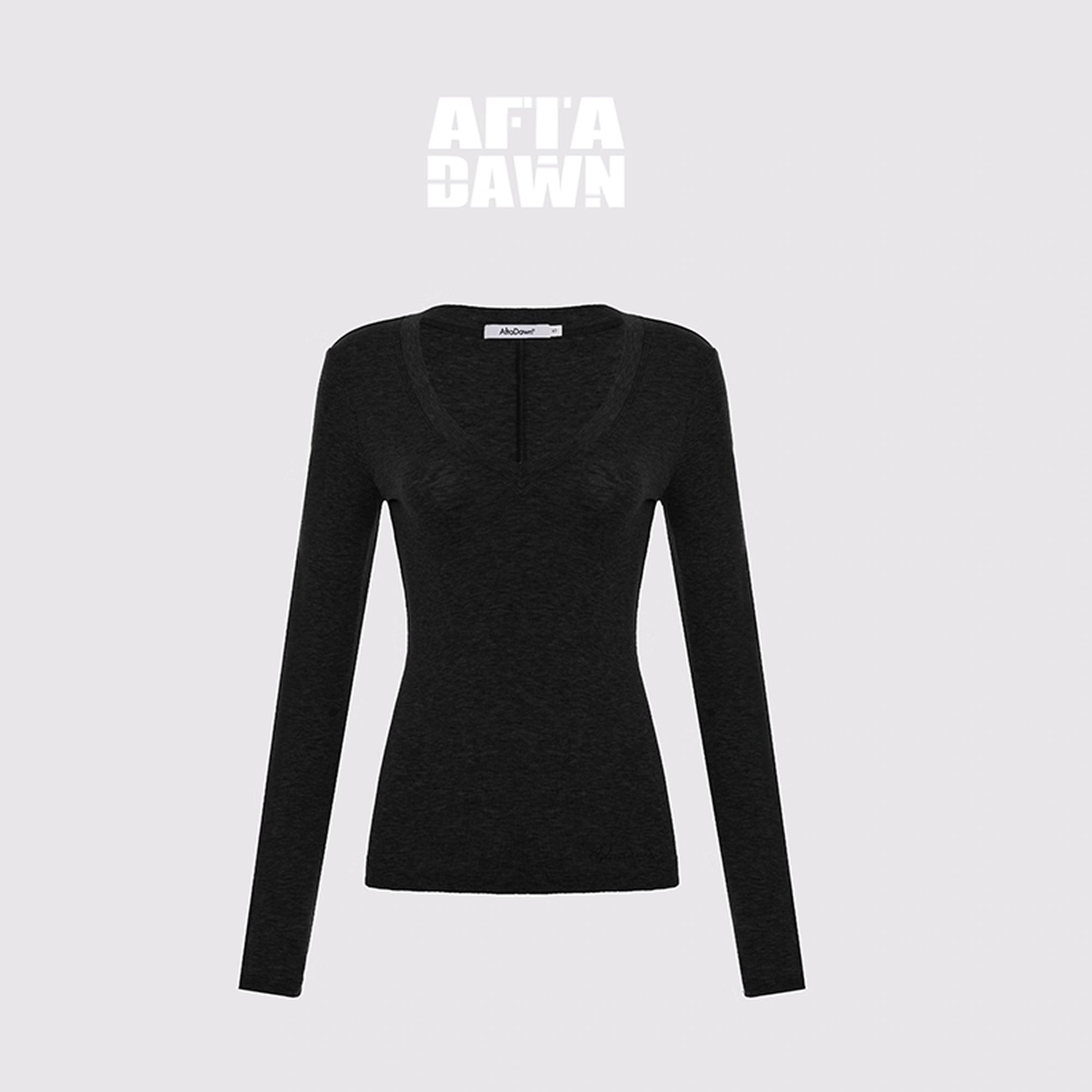 AFTADAWN_V-Neck_Pleated_Waist_Tencel_Wool_Top_MISSTT