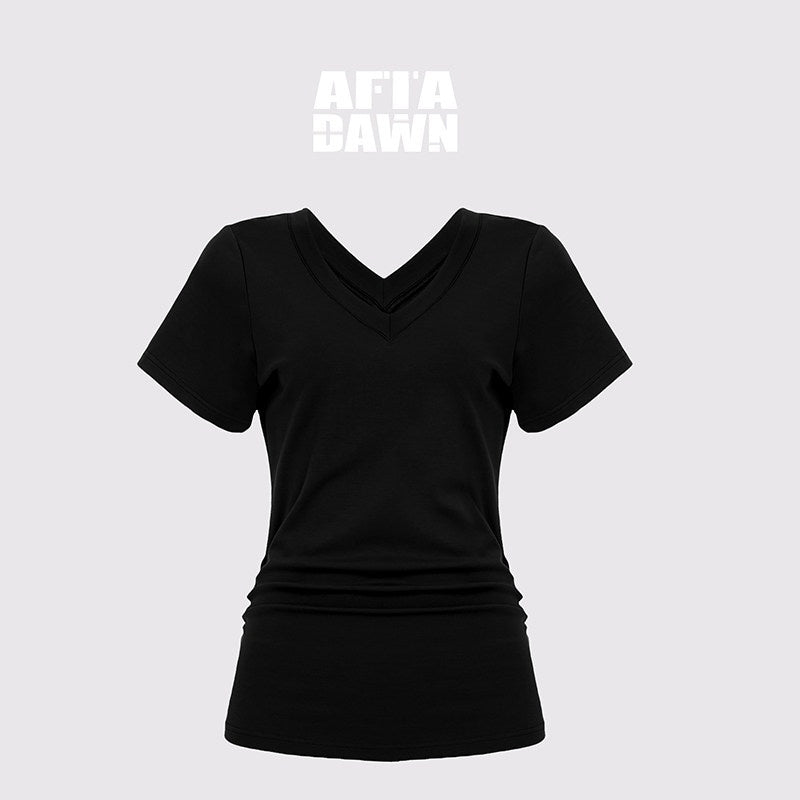 AFTADAWN_V-neck_Reversible_Ruched_Waist_Tricolor_Women&