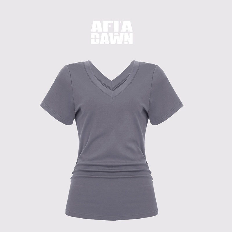 AFTADAWN_V-neck_Reversible_Ruched_Waist_Tricolor_Women&