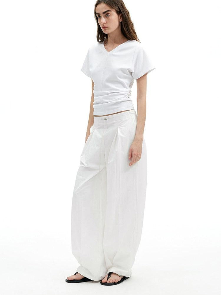 AFTADAWN V-neck Reversible Ruched Waist Tricolor Women&
