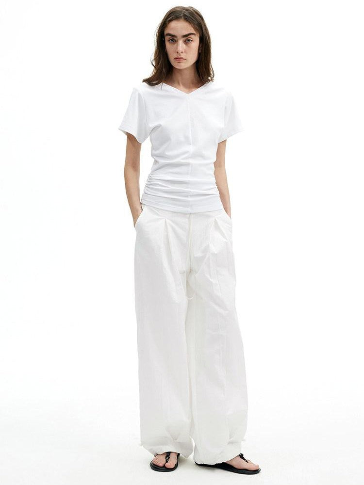AFTADAWN V-neck Reversible Ruched Waist Tricolor Women&