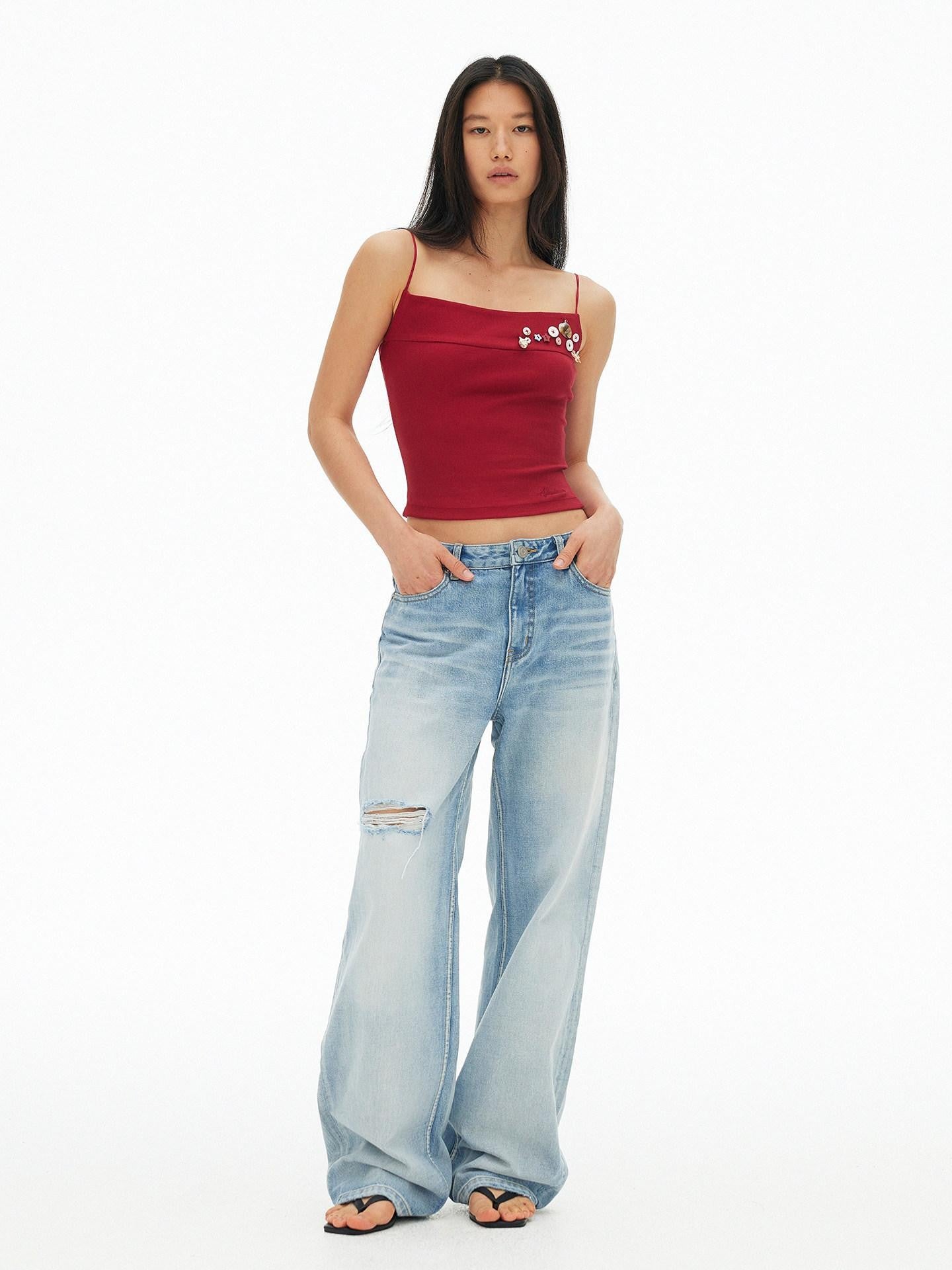 AFTADAWN Vertical Ribbed Shell Button Women&
