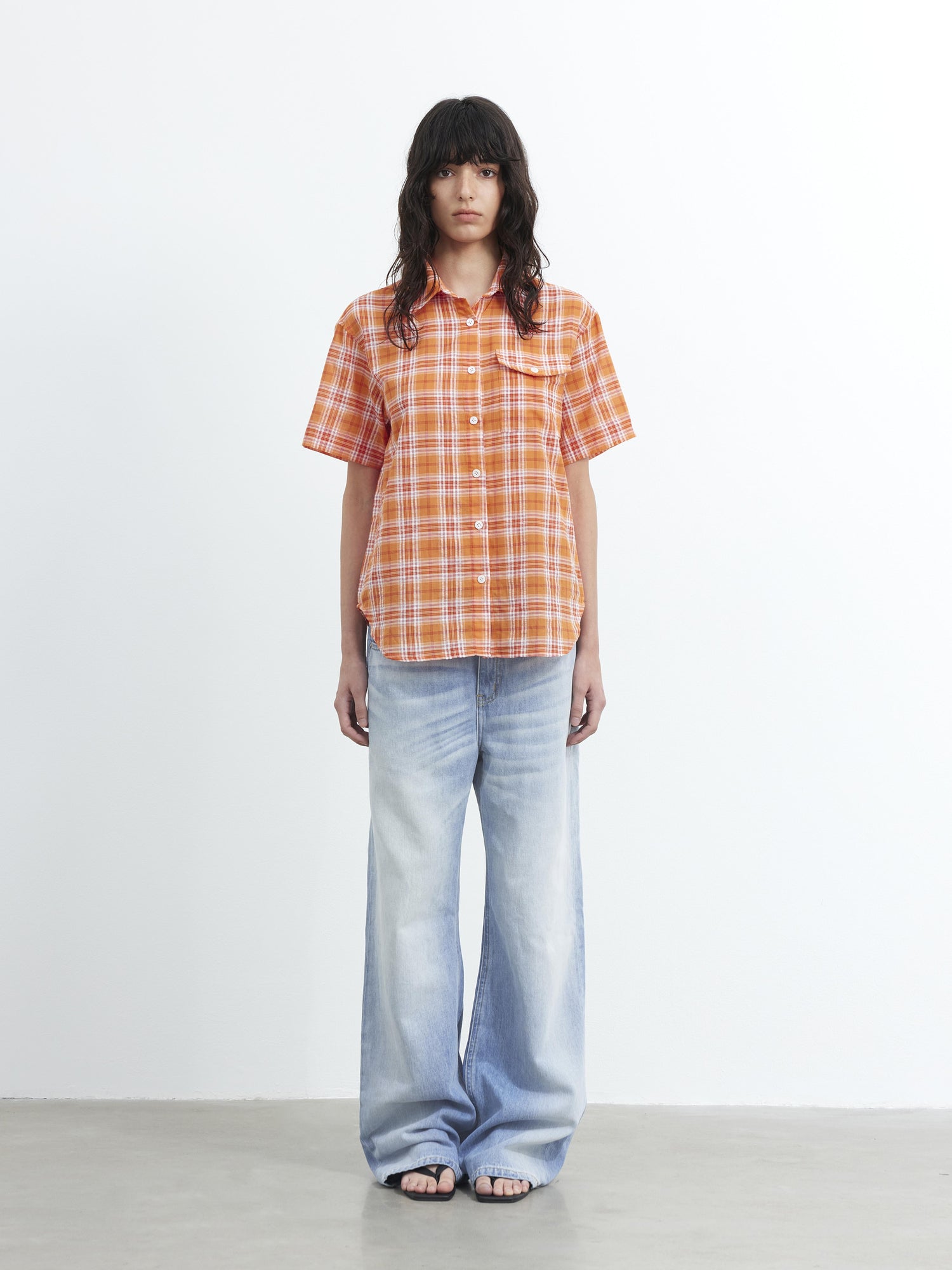 AFTADAWN Vintage Blue Washed Denim Jeans with Whiskers