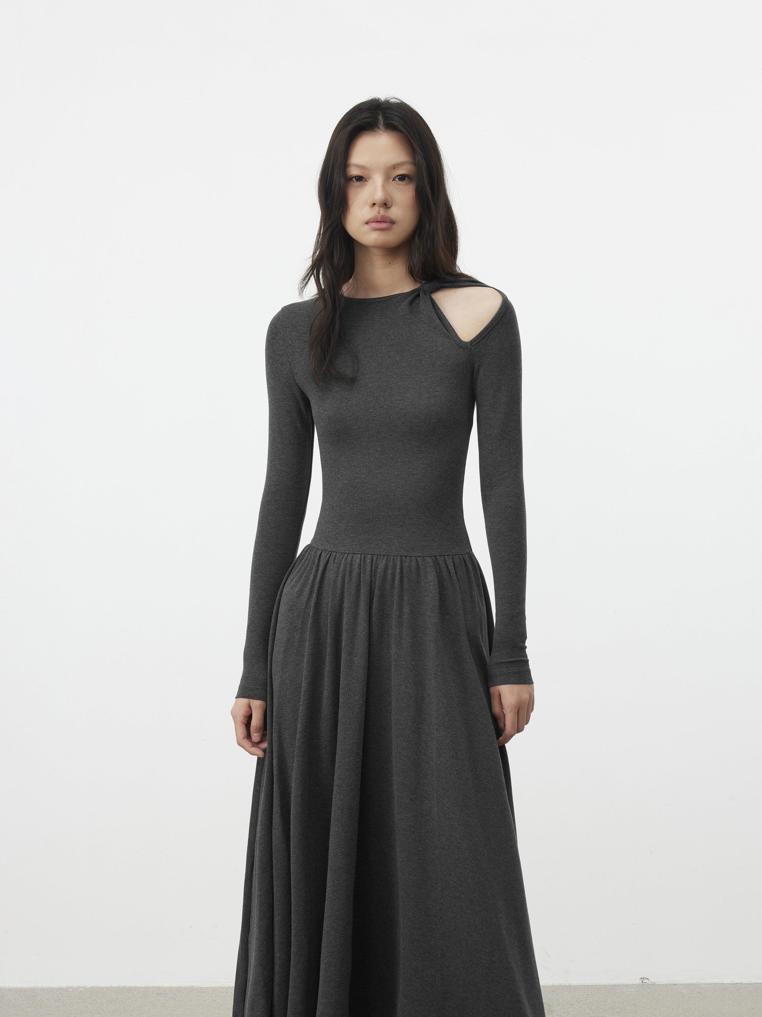 AFTADAWN Vintage Cutout Tie Waist Off Shoulder Women&