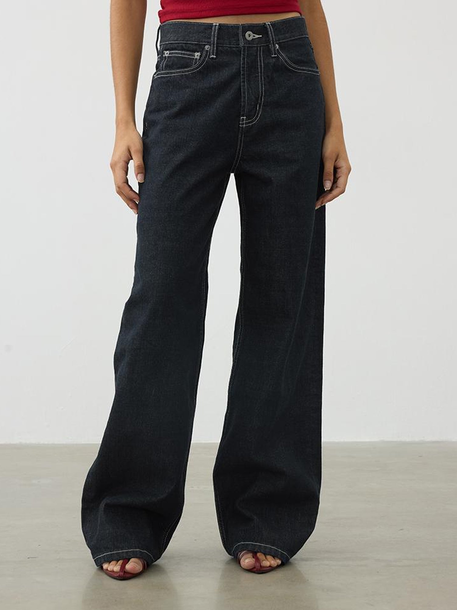 AFTADAWN Vintage Indigo Selvedge Denim Jeans Straight Leg