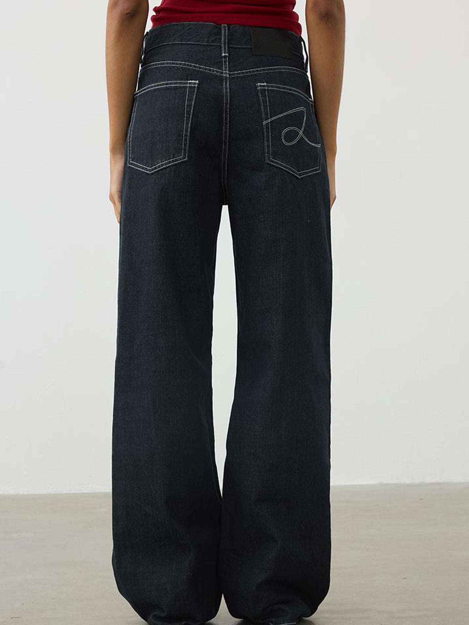 AFTADAWN Vintage Indigo Selvedge Denim Jeans Straight Leg