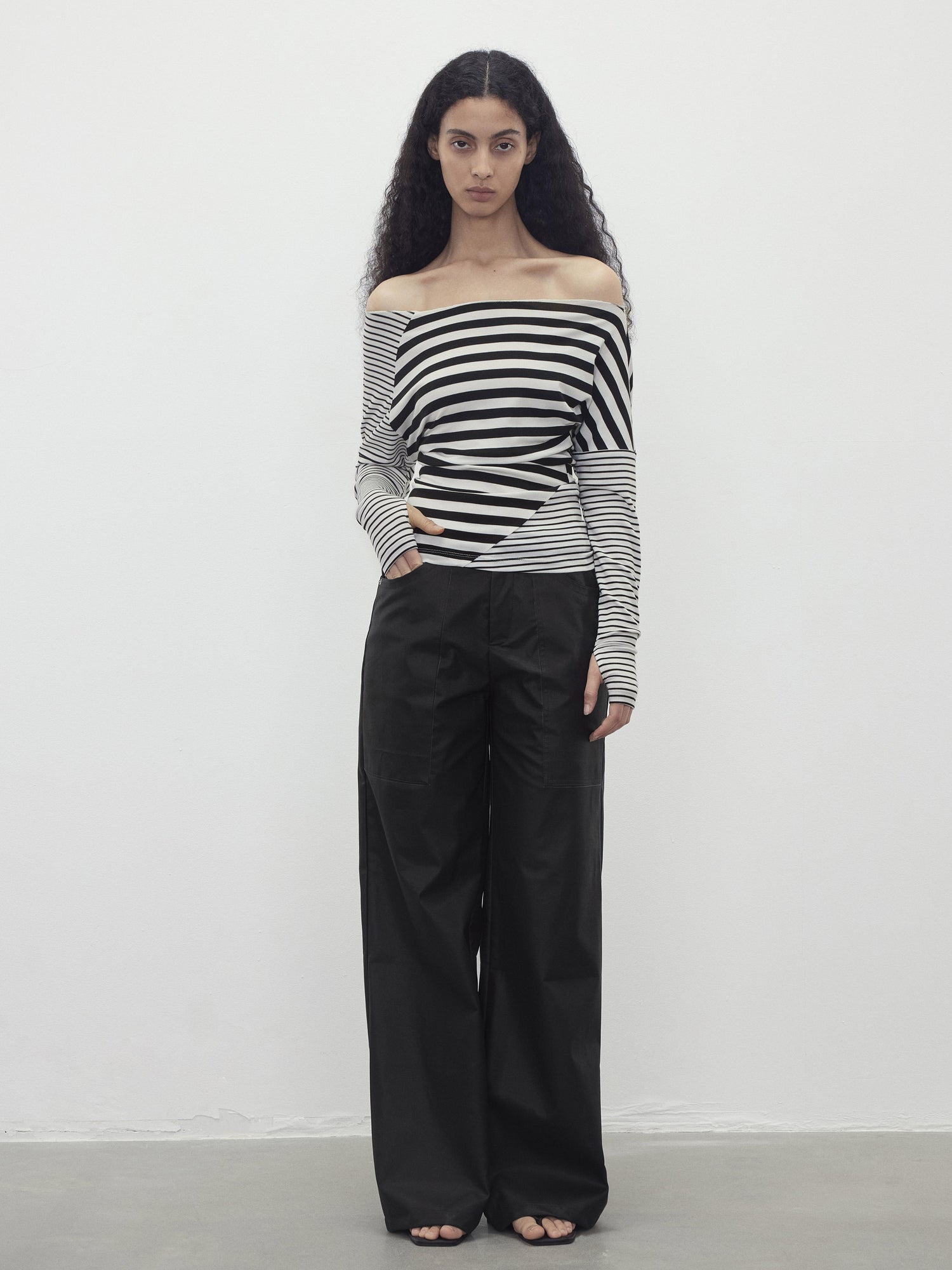 AFTADAWN Vintage Textured Pu Leather Wide Leg Trousers