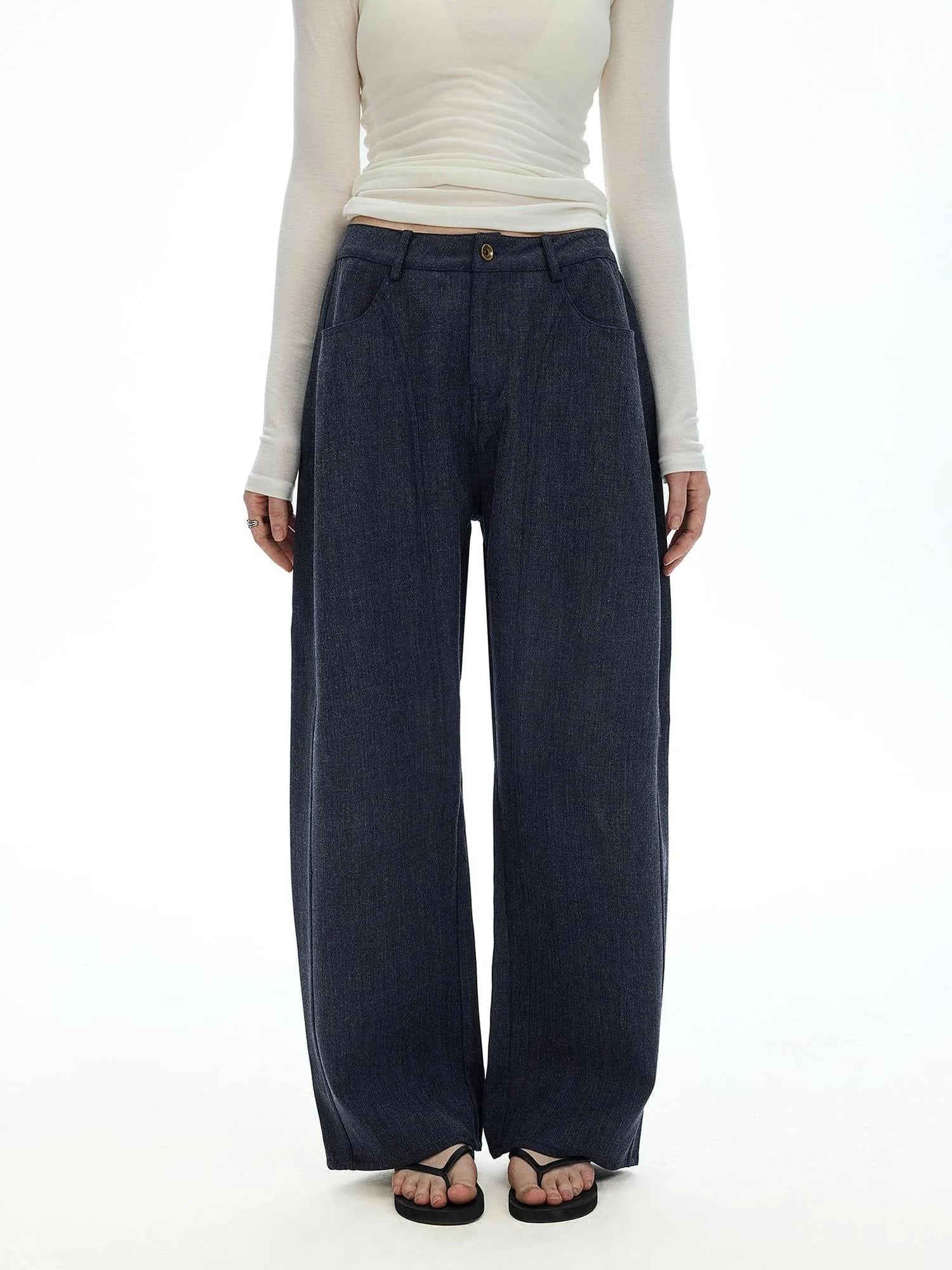 Vintage Twill Straight Leg Cargo Trousers