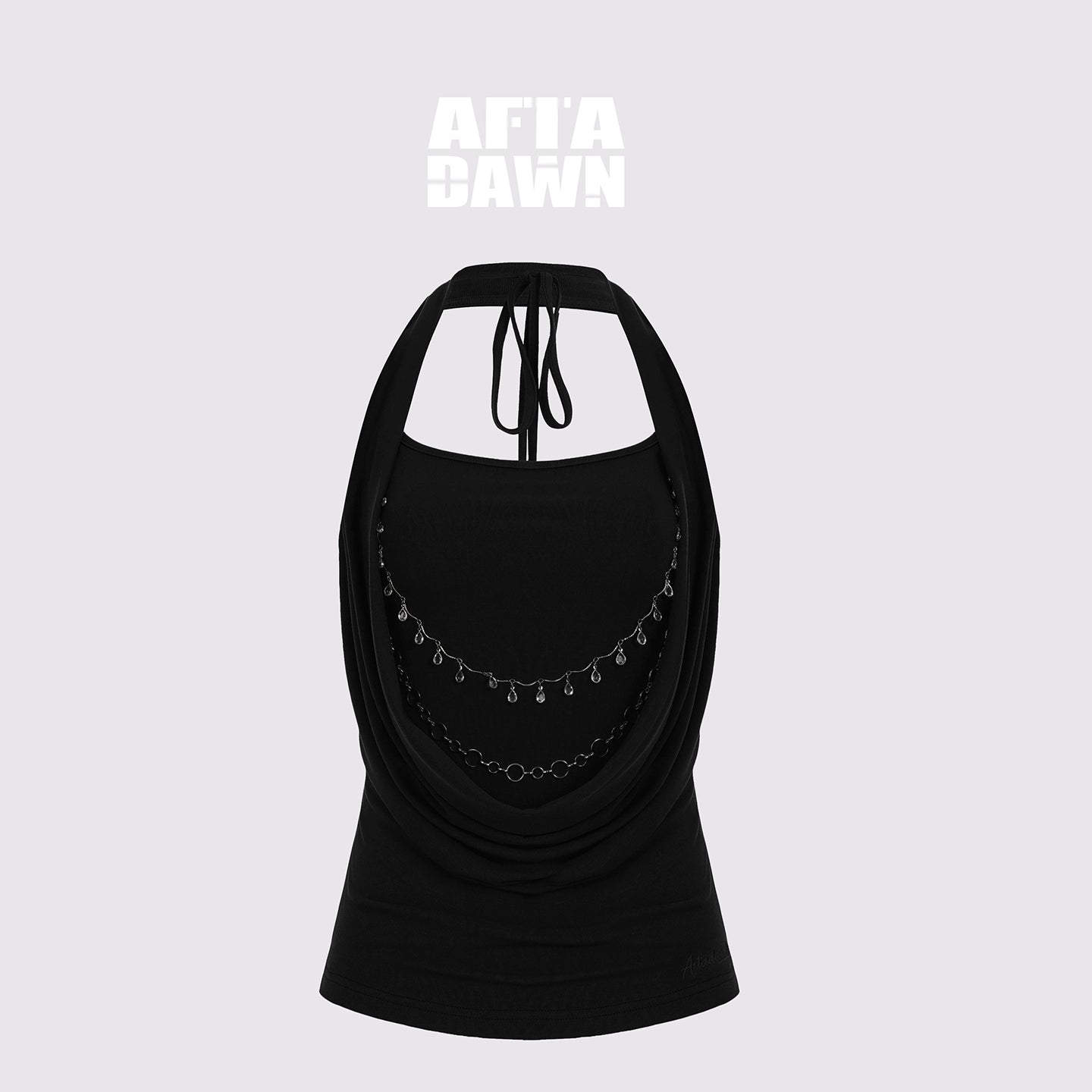 AFTADAWN_Viscose_Halter_Neck_Draped_Layered_Detachable_Chain_Vest_MISSTT