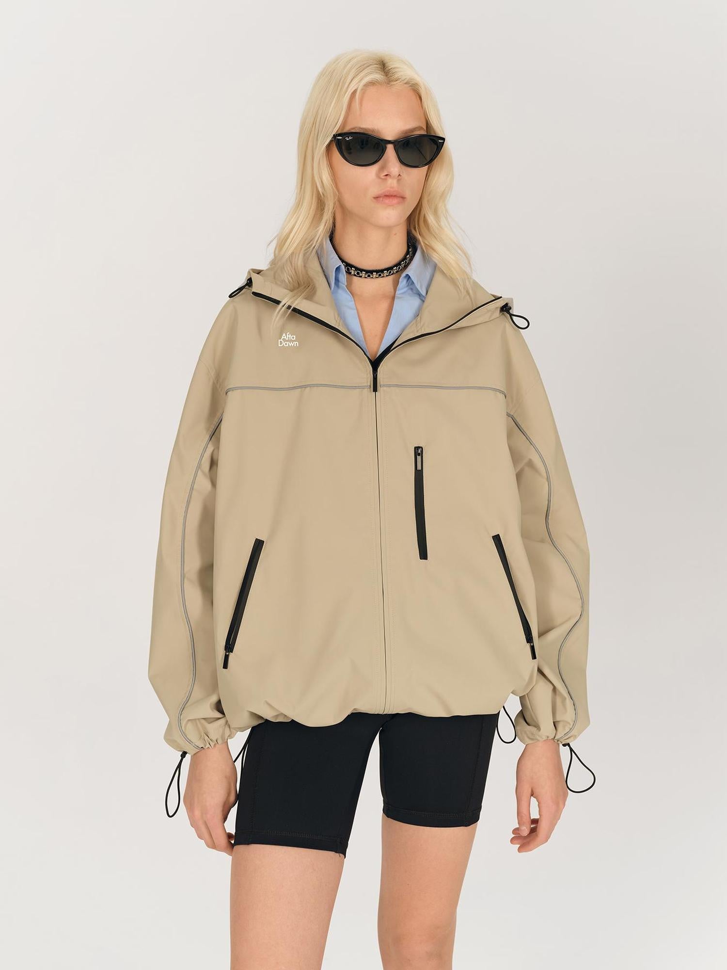 AFTADAWN Waterproof Reflective Hiking Jacket