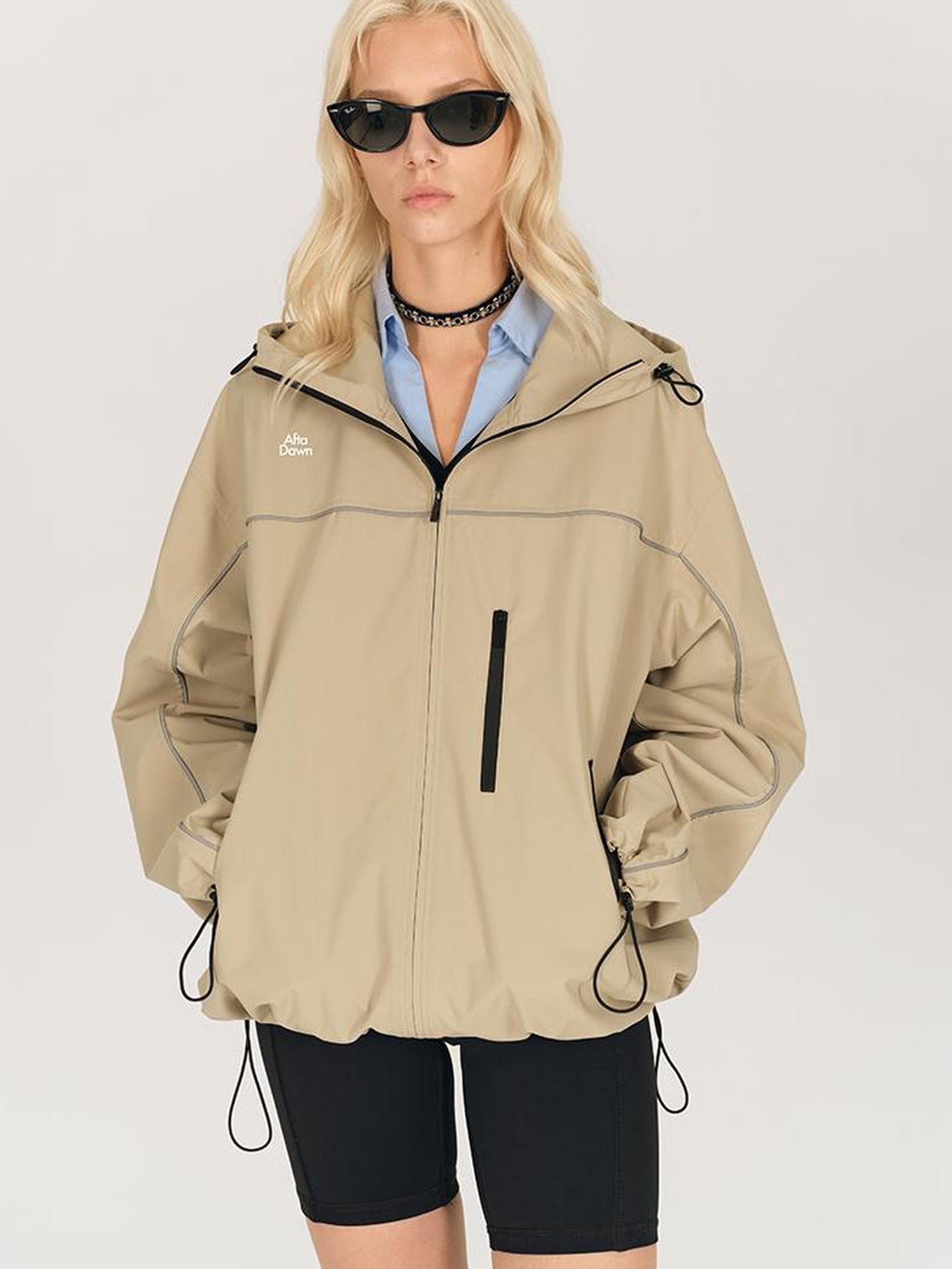 AFTADAWN Waterproof Reflective Hiking Jacket