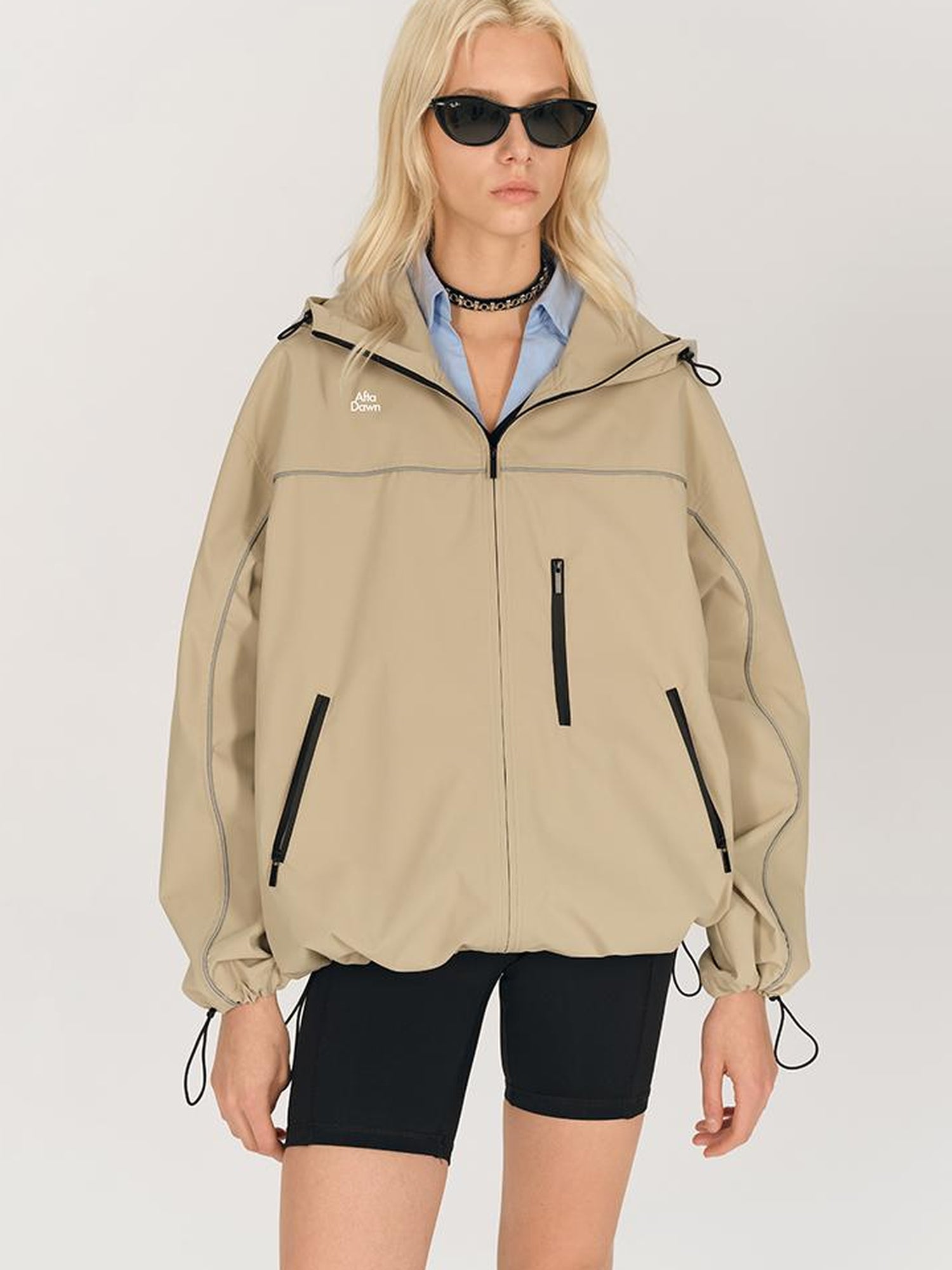 AFTADAWN Waterproof Reflective Hiking Jacket