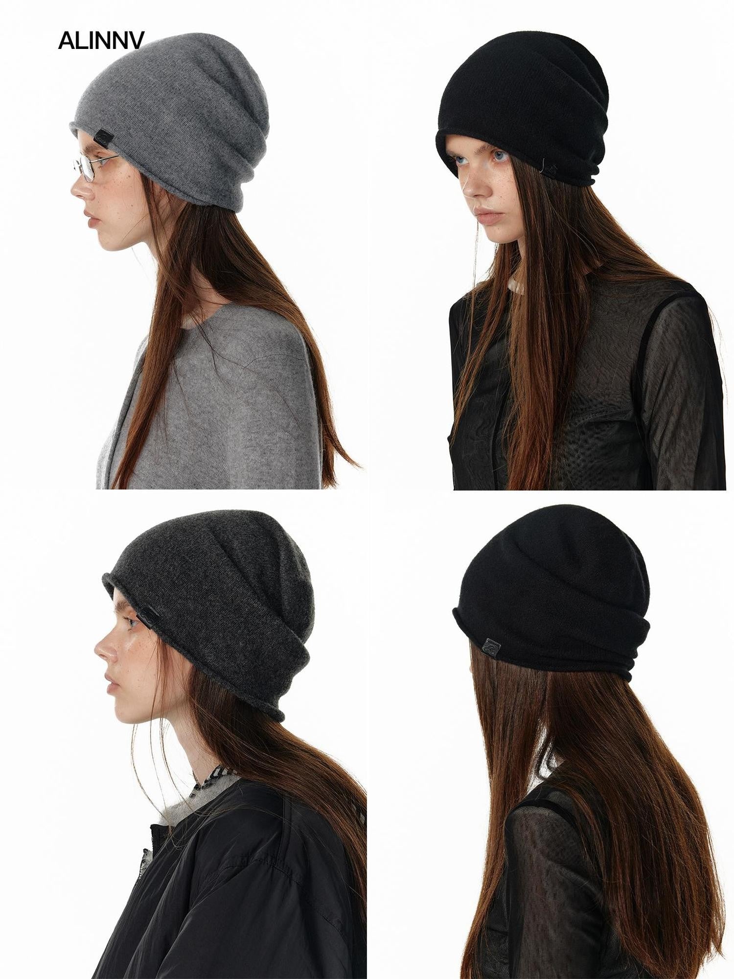 ALINNV Casual Relaxed Stacked Round Top Warm Women&