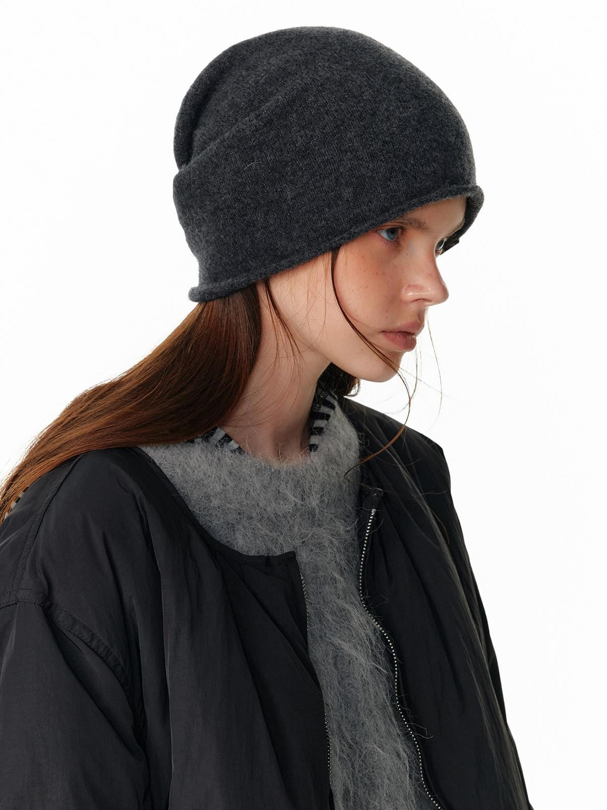 ALINNV Casual Relaxed Stacked Round Top Warm Women&