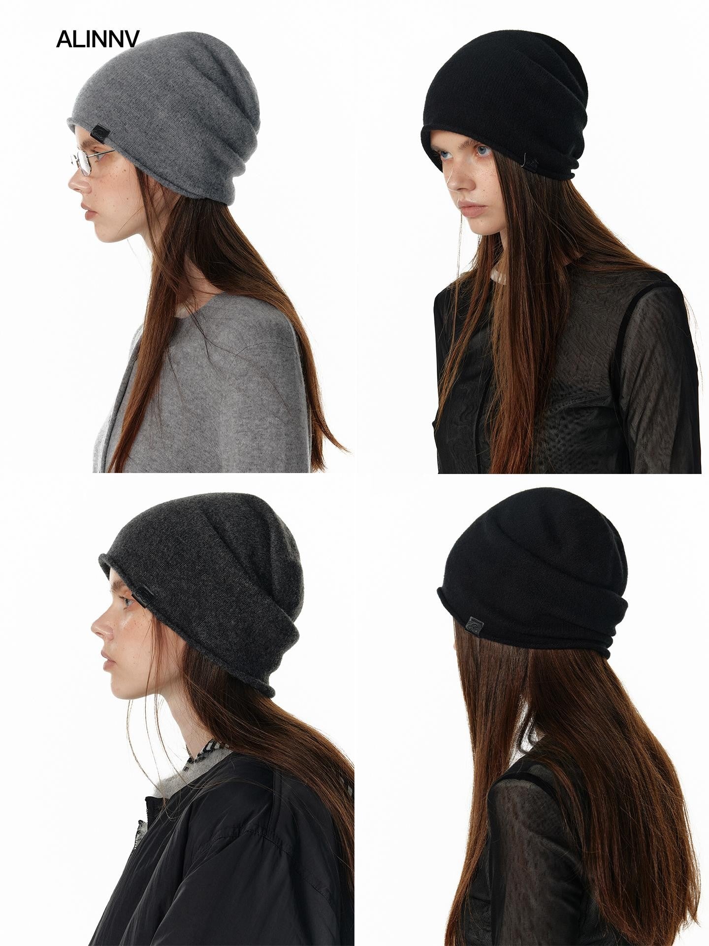 ALINNV Casual Relaxed Stacked Round Top Warm Women&
