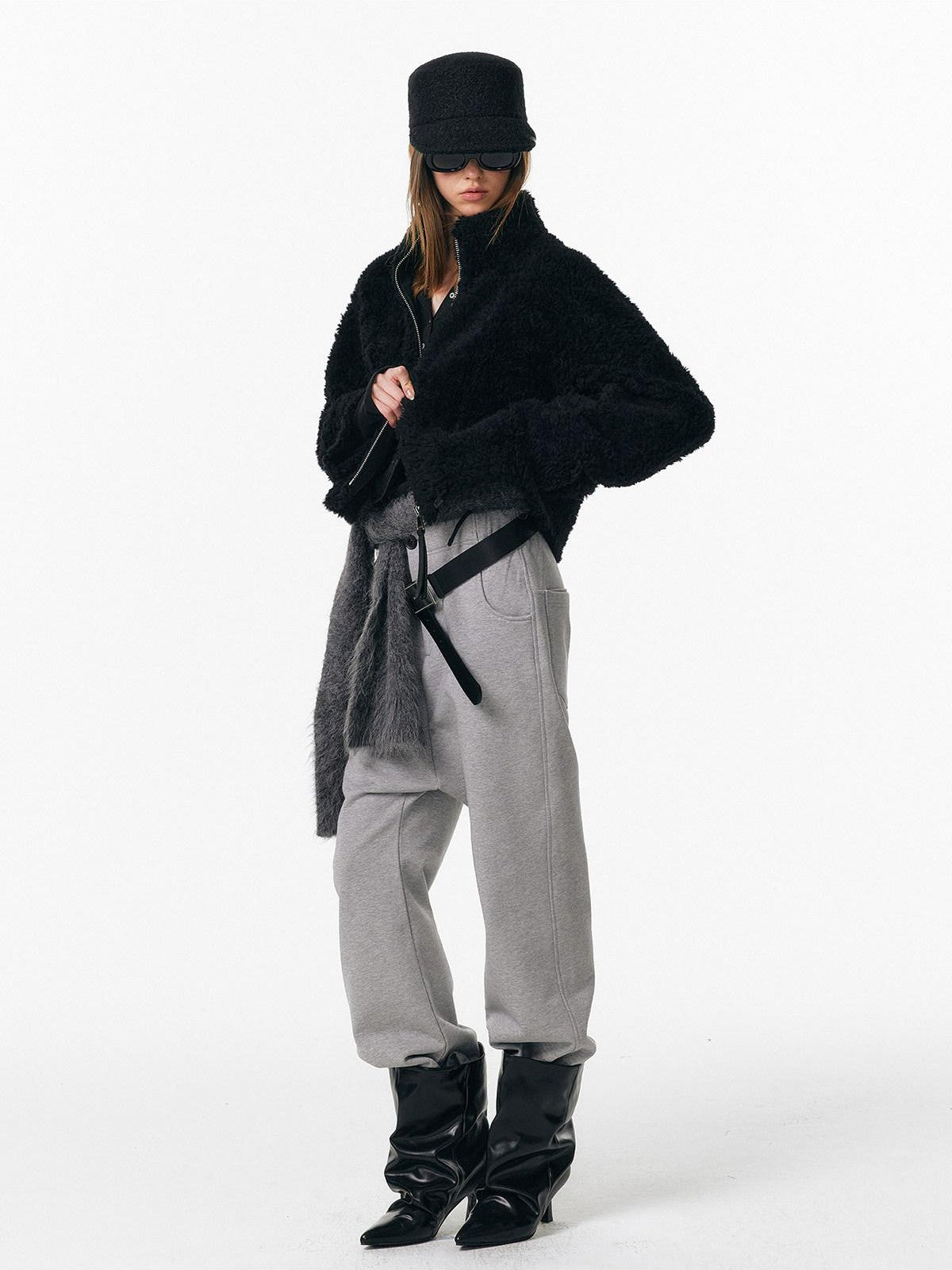 ALINNV Drop Crotch Loose Semi Elastic Waist Women&