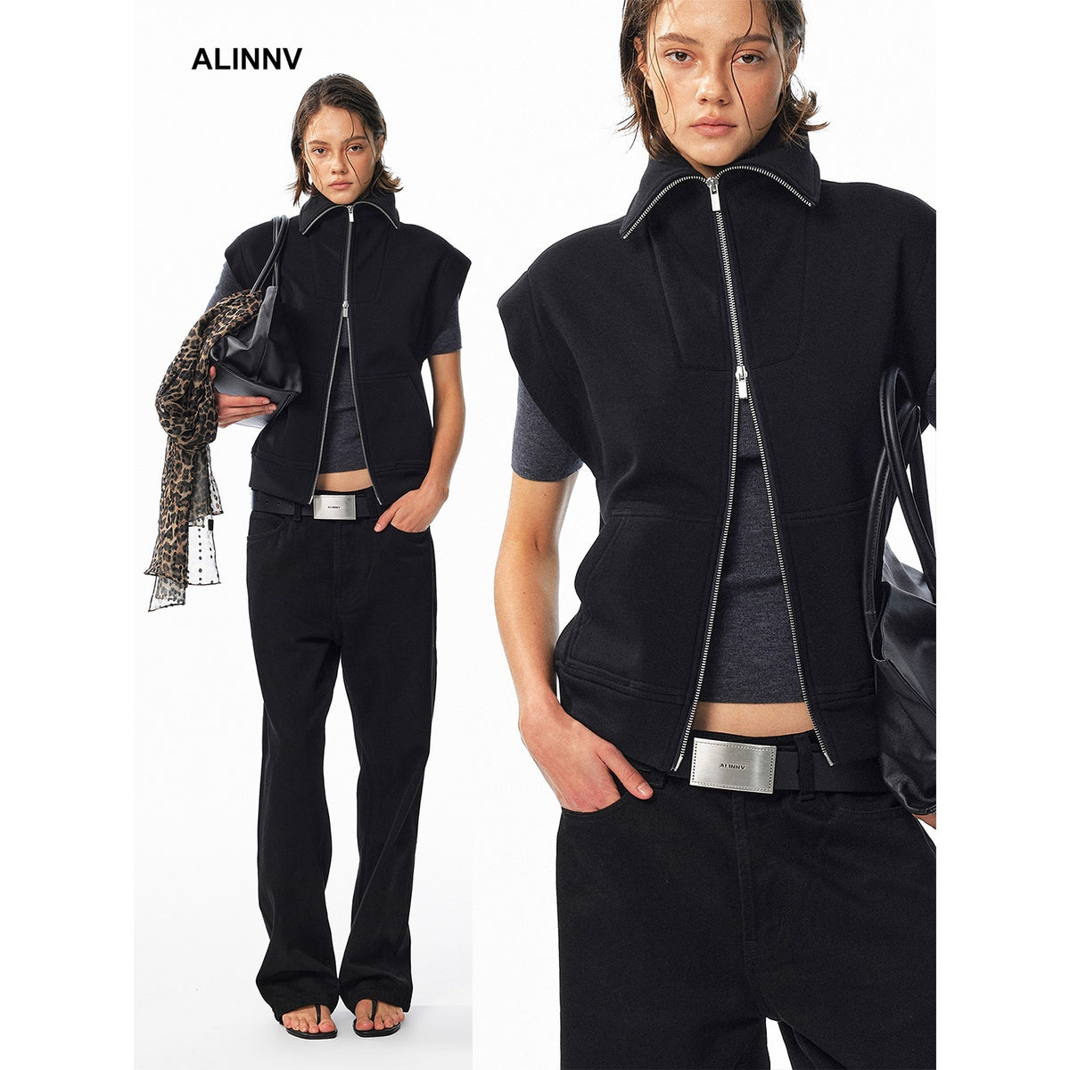ALINNV_Fleece_Lined_Fly_Sleeve_Stand_Collar_Zip_Up_Loose_Women&