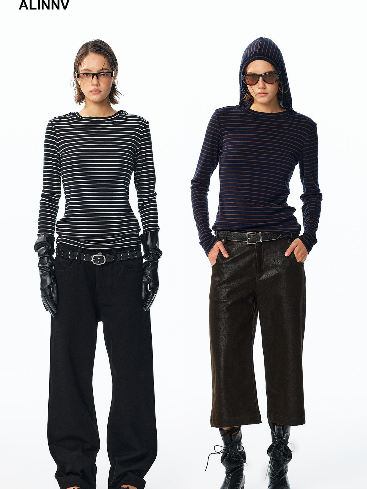 ALINNV Hooded Wool Blend Women&