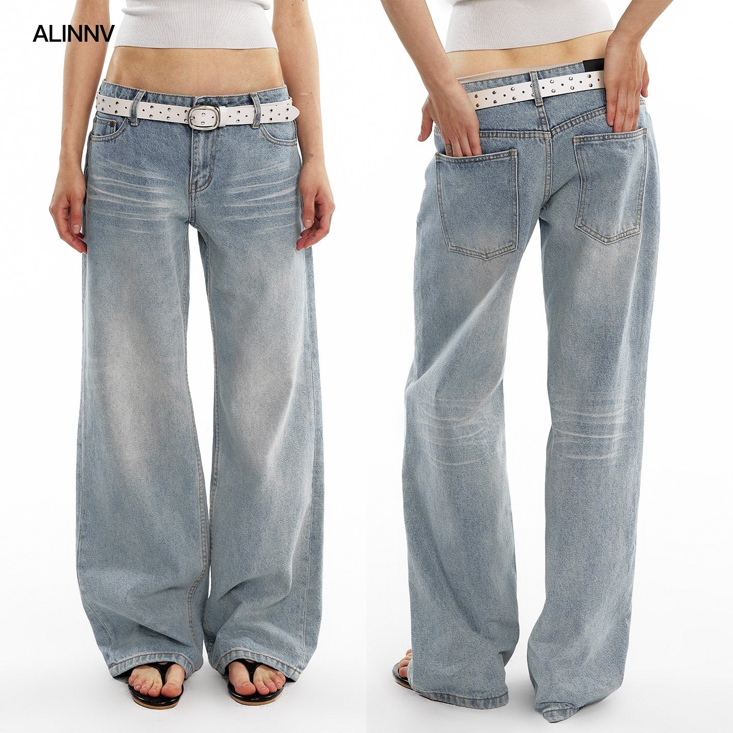 ALINNV_Light_Wash_Distressed_Breathable_Low_Rise_Women&