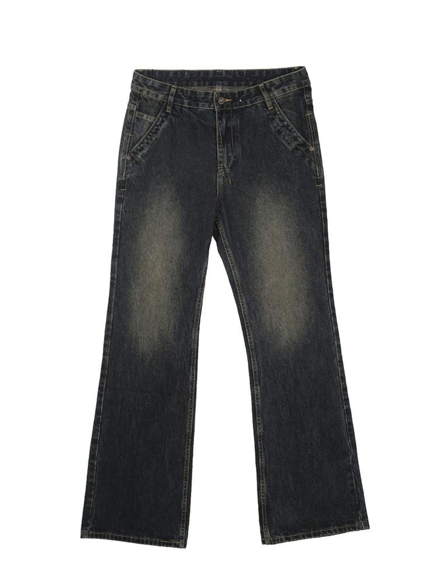 ALINNV Retro Washed Low Rise Micro Flare Women&
