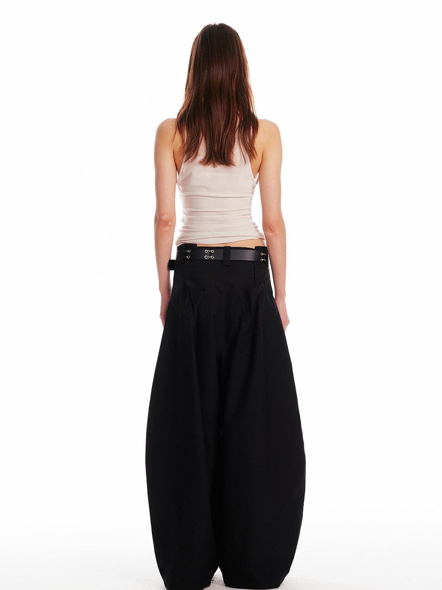 ALINNV STUDIO Acetate Knit V-Neck Tank Top and Camisole Two-Piece Set